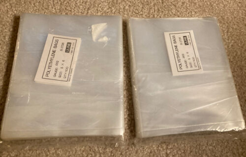 500 CLEAR 2 x 4 POLY BAGS OPEN TOP LAY FLAT PLASTIC PACKING ULINE BEST 1 MIL 